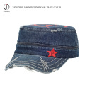 Militär Cap Fidel Cap Baseball Cap Fedel Hut Militär Hut Golf Cap Jeans Cap Washed Denim Cap